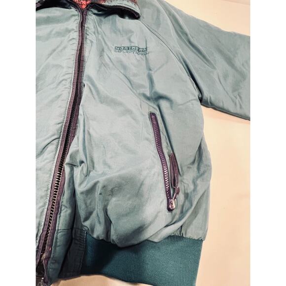 Northern Reflections Women S Dark Teal Plaid Lining Heavy Jacket Zip Up - Picture 4 of 8